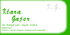 klara gajer business card